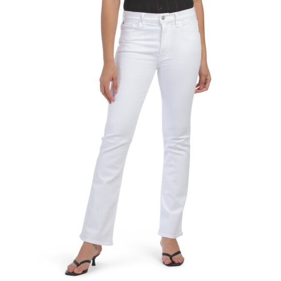 HUDSON White Blair High Rise Bootcut Jeans